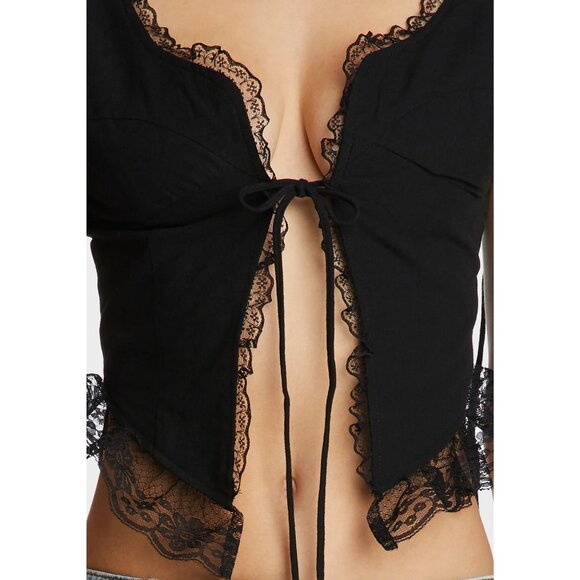 LIONESS Resurgence Cami in Onyx Medium New Womens sleeveless Tank Top - Picture 12 of 14